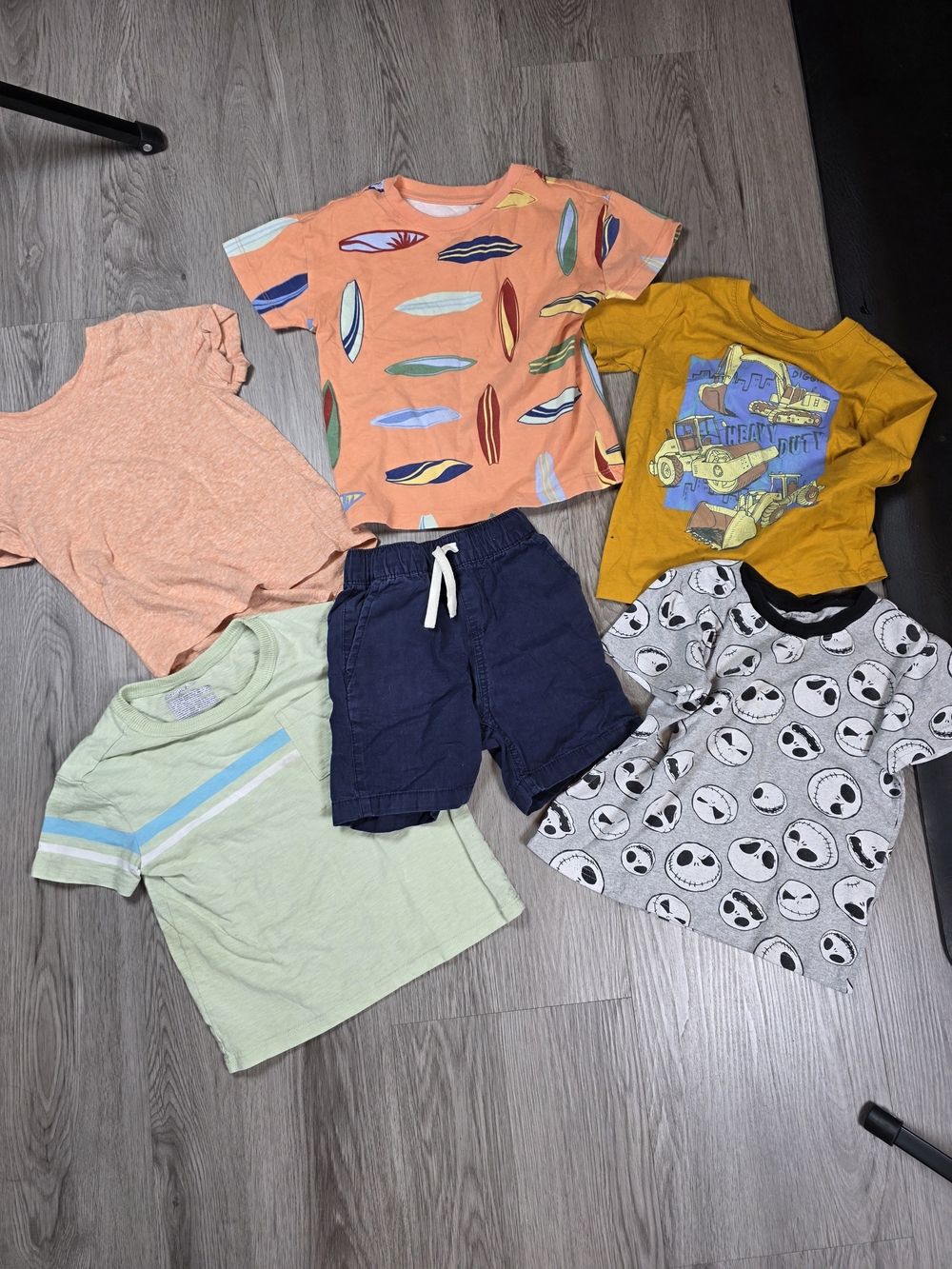 Kids Peach Surfboard Print Tee - Unbranded